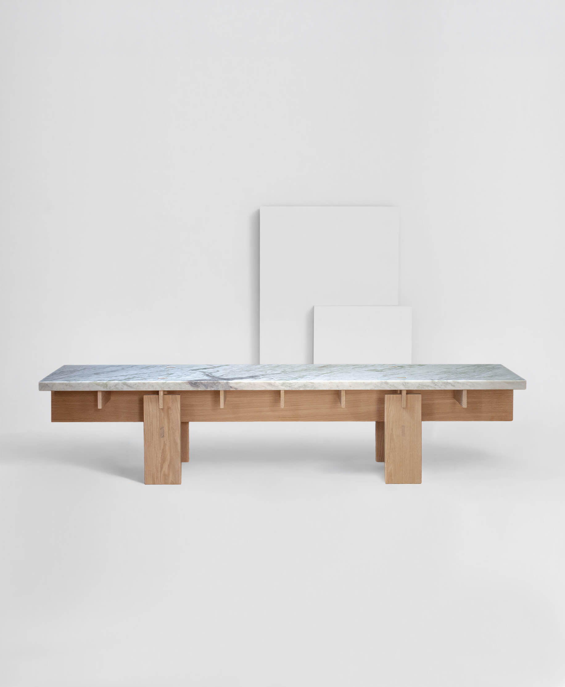 Coffee table V.LF.02 with a tabletop in Swedish Ekeberg Marble
